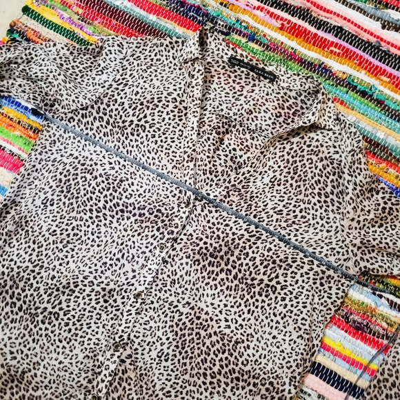 ZARA BASIC BUTTON UP LEOPARD ANIMAL PRINT LARGE - Picture 9 of 9